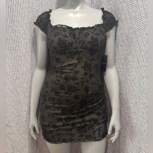 Elegant Black Floral Dress